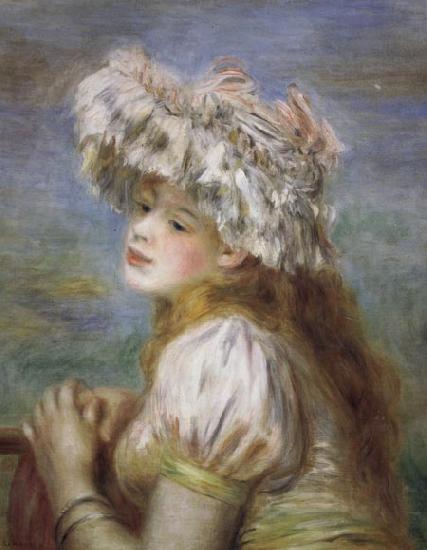 Pierre Renoir Young Girl in a Lace Hat Germany oil painting art